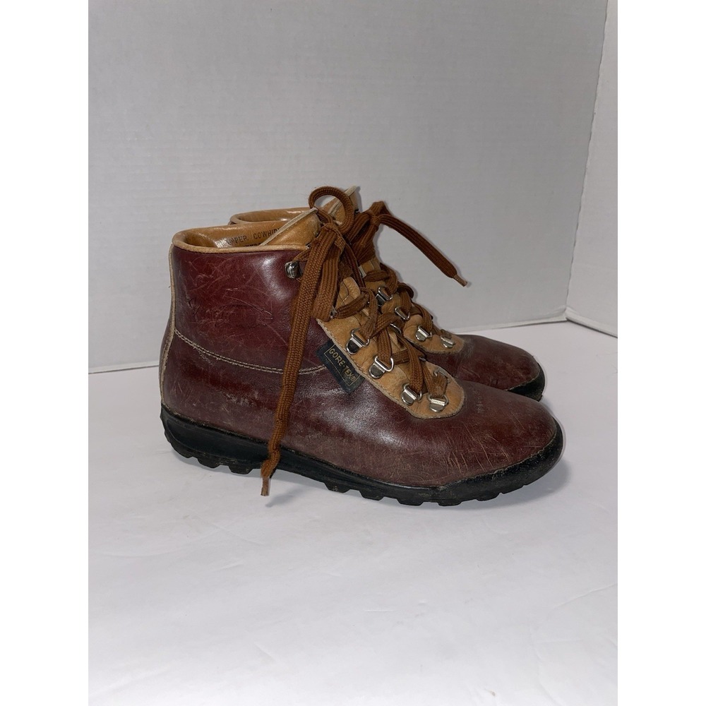 Vintage Vasque Gore-Tex Sundowner Skywalk 7536 Hiking Cowhide Boots 7.5N Italy